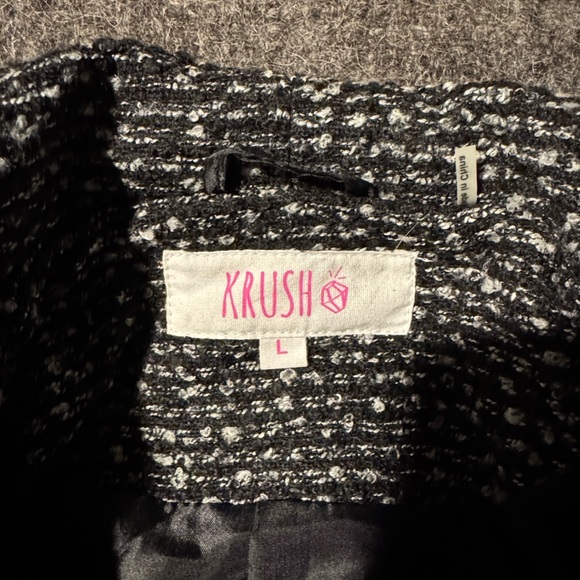 Krush Black and White Textured Jacket - Picture 4 of 4